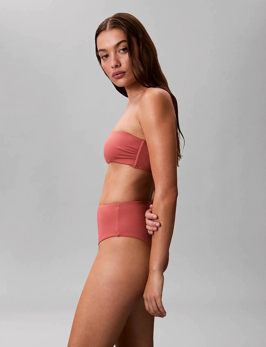 Calvin Klein - BANDEAU W STRAPS - bandeau-bikinis - dusty cedar - 5