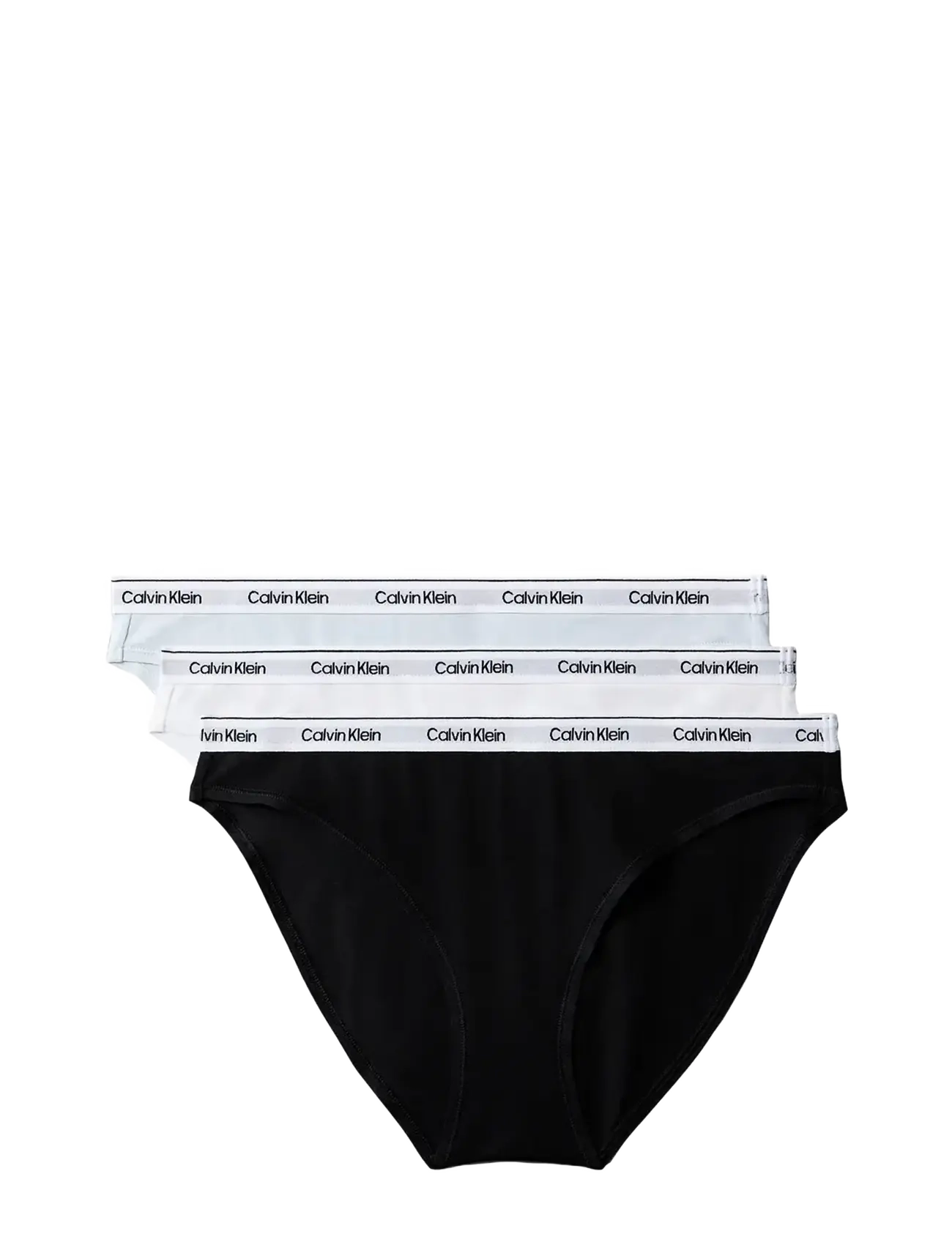 Calvin Klein BIKINI 3PK - Slips - BLACK CLASSIC WHITE PLEIN AIR / black
