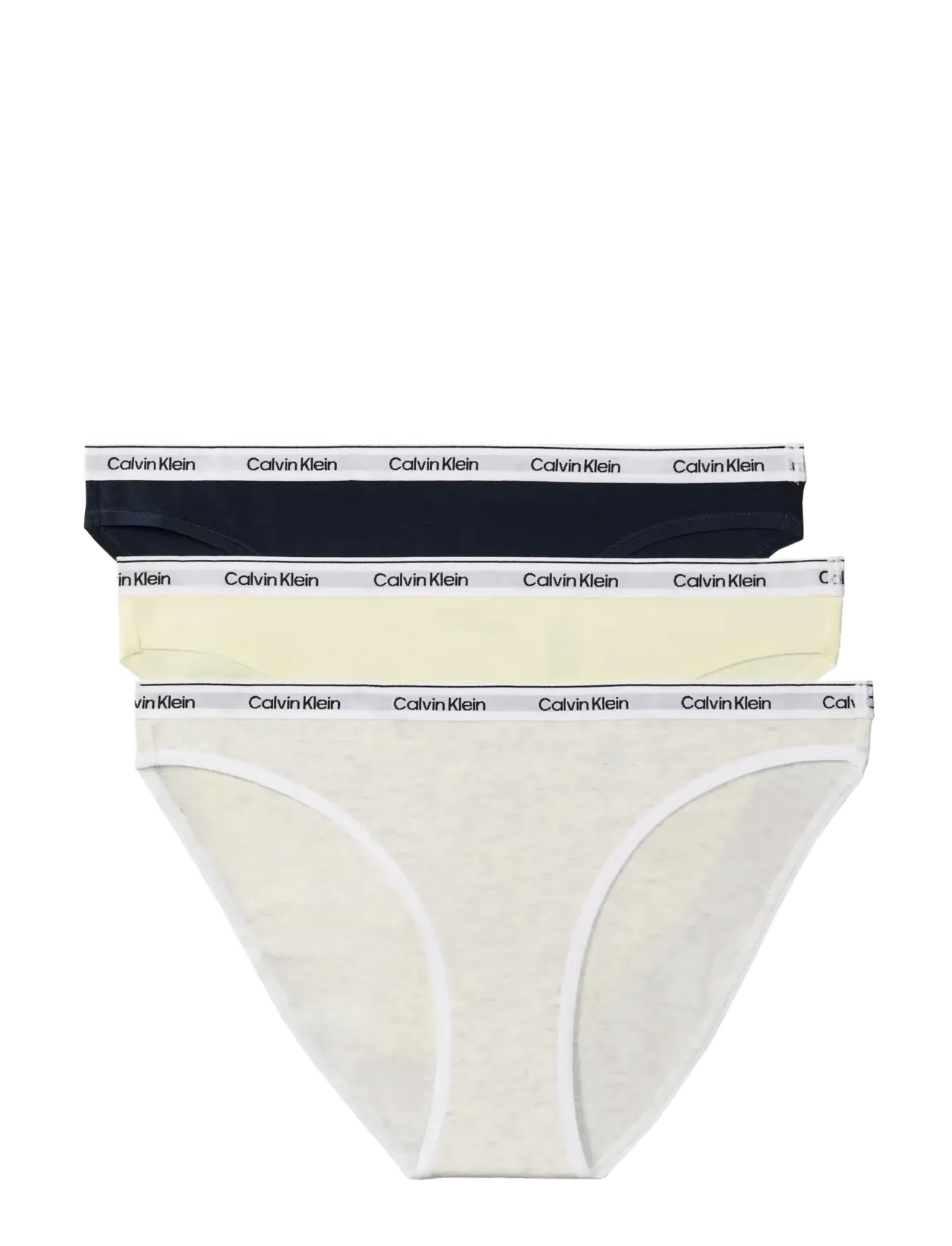 Calvin Klein BIKINI 3PK - Trusser - SHORELINE  SNOW HEATHER  PEAR SORBE / multi