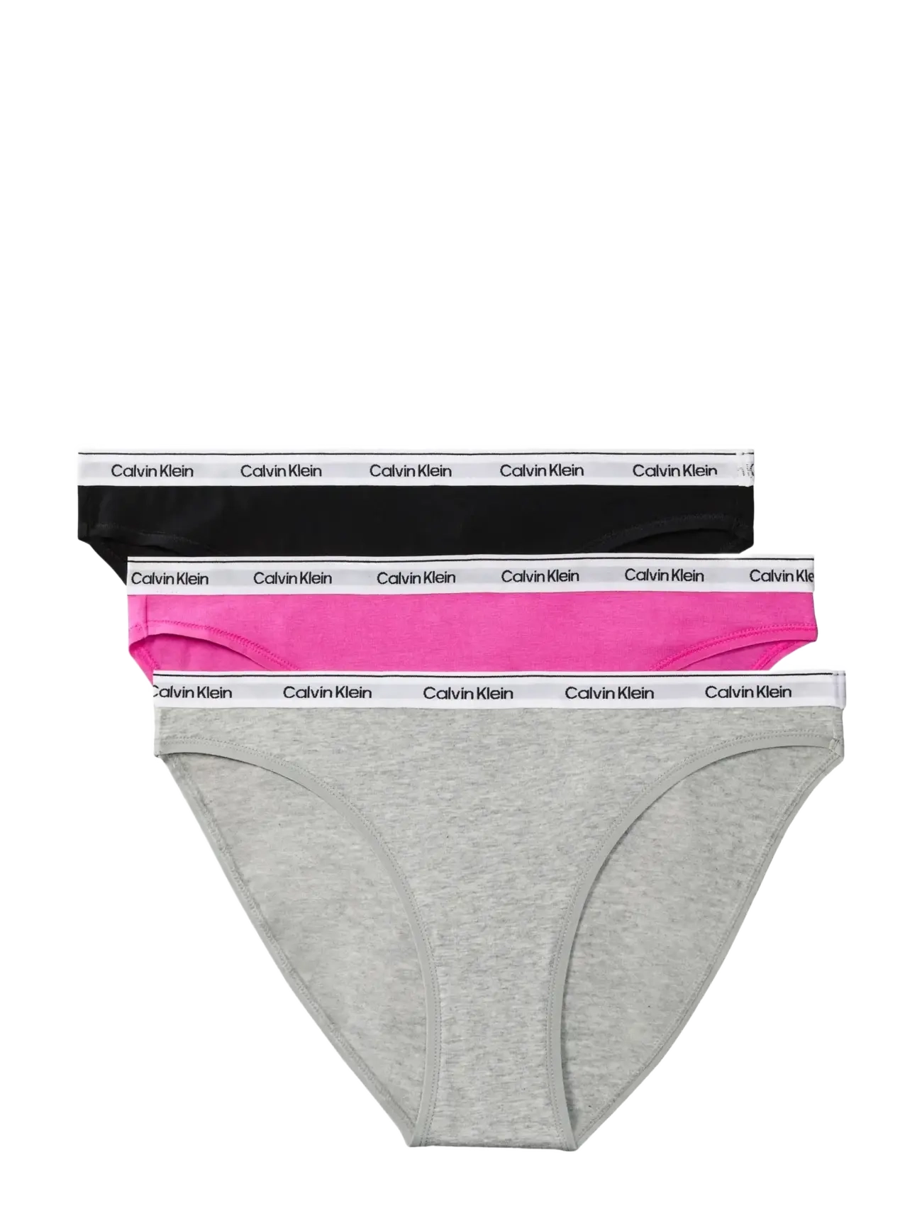 Calvin Klein BIKINI 3PK - Unterwäsche - BLACK GREY HEATHER  STUNNING ORCHID / multi