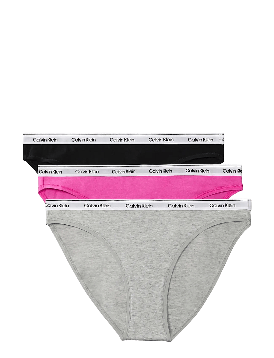 Calvin Klein - BIKINI 3PK - slips - black grey heather stunning orchid - 1