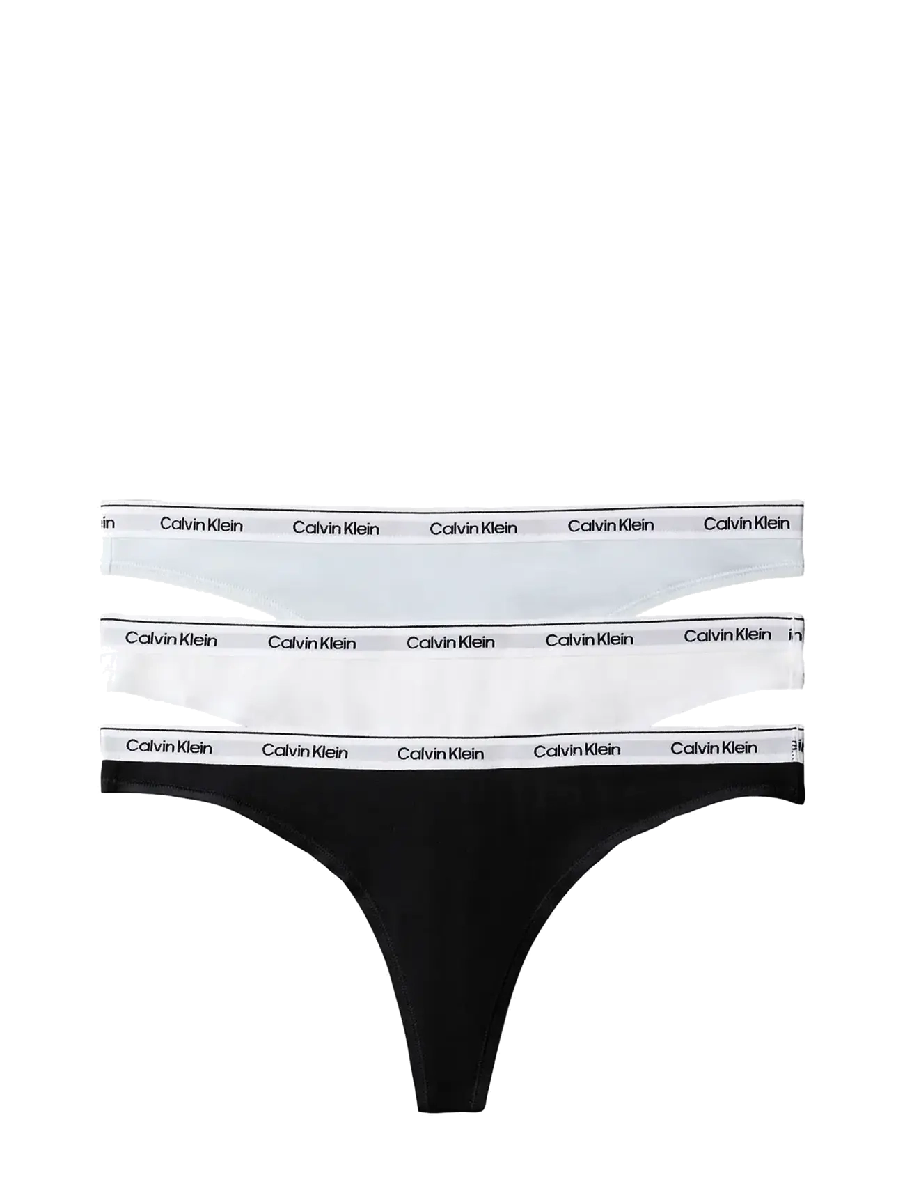 Calvin Klein - THONG 3PK - stringtrosor - black classic white plein air - 1