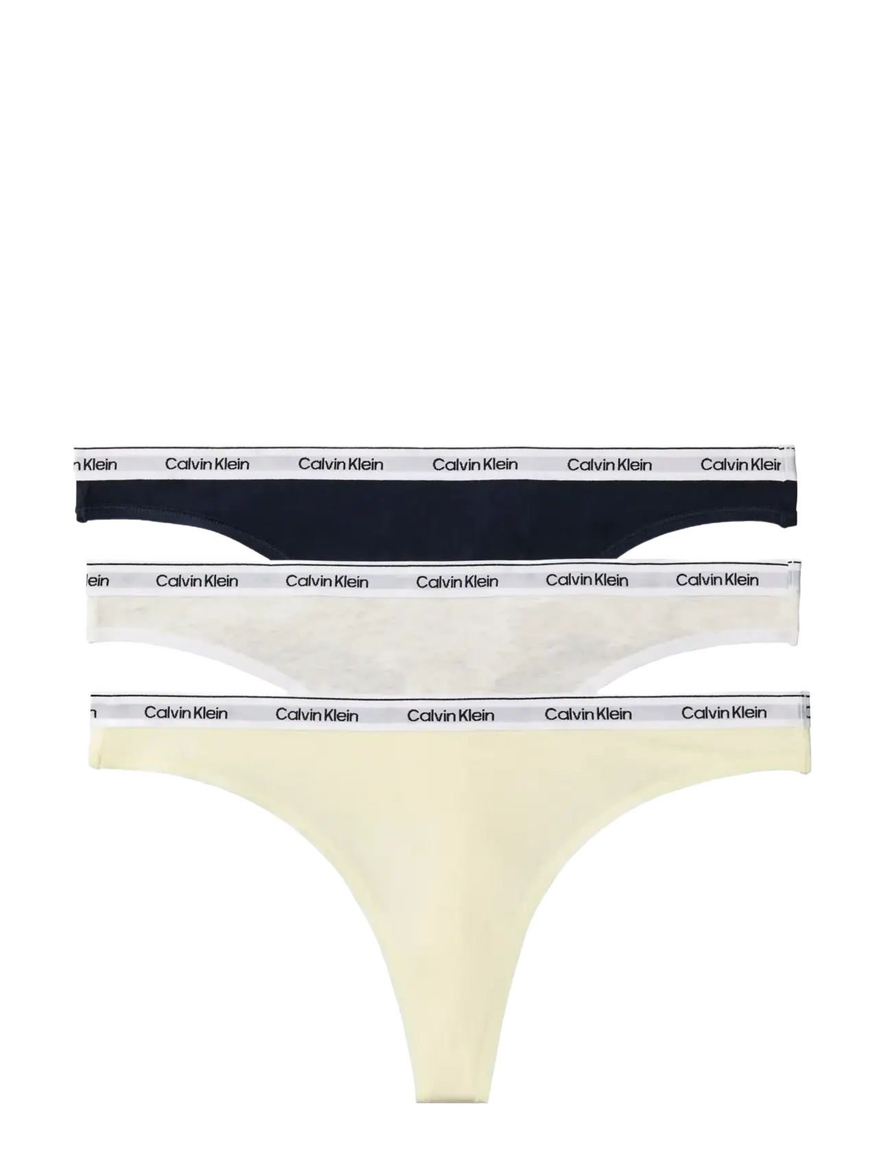 Calvin Klein THONG 3PK - Unterwäsche - SHORELINE  SNOW HEATHER  PEAR SORBE / multi