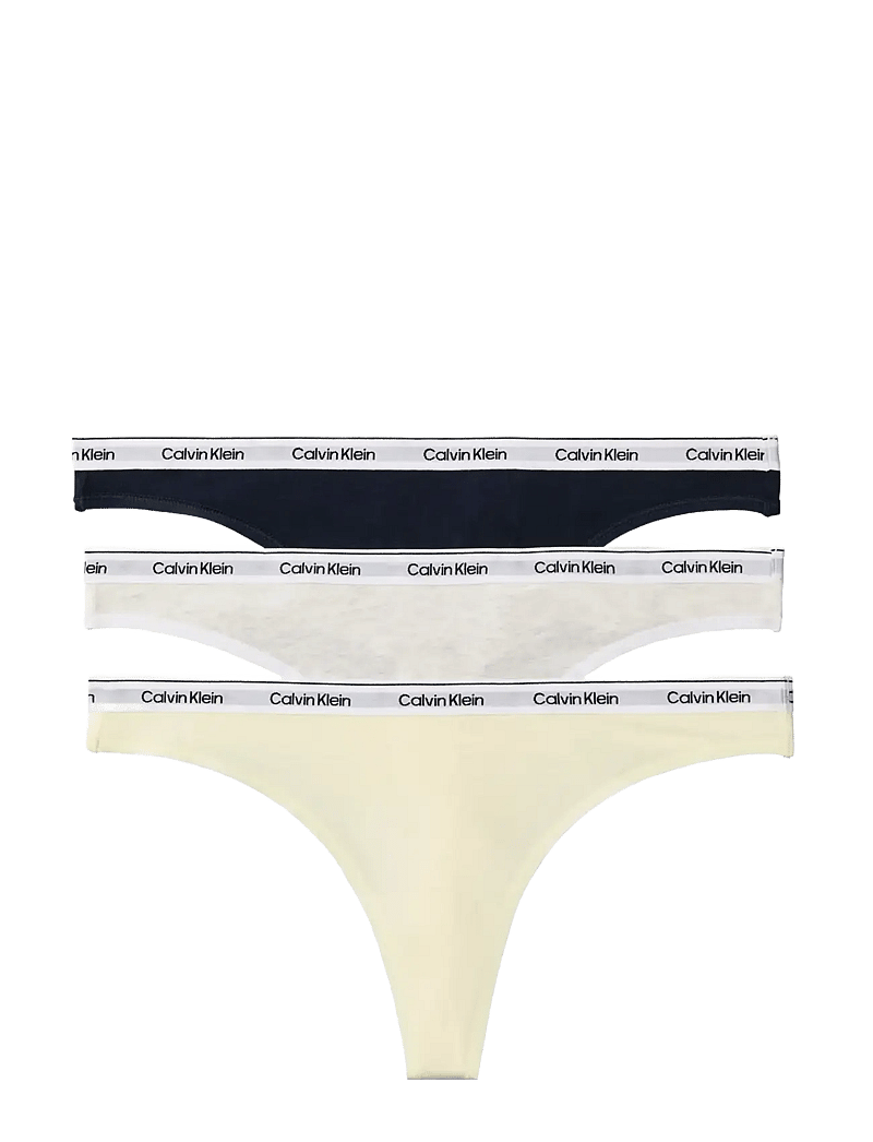 Calvin Klein - THONG 3PK - stringtrusser - shoreline snow heather pear sorbe - 1