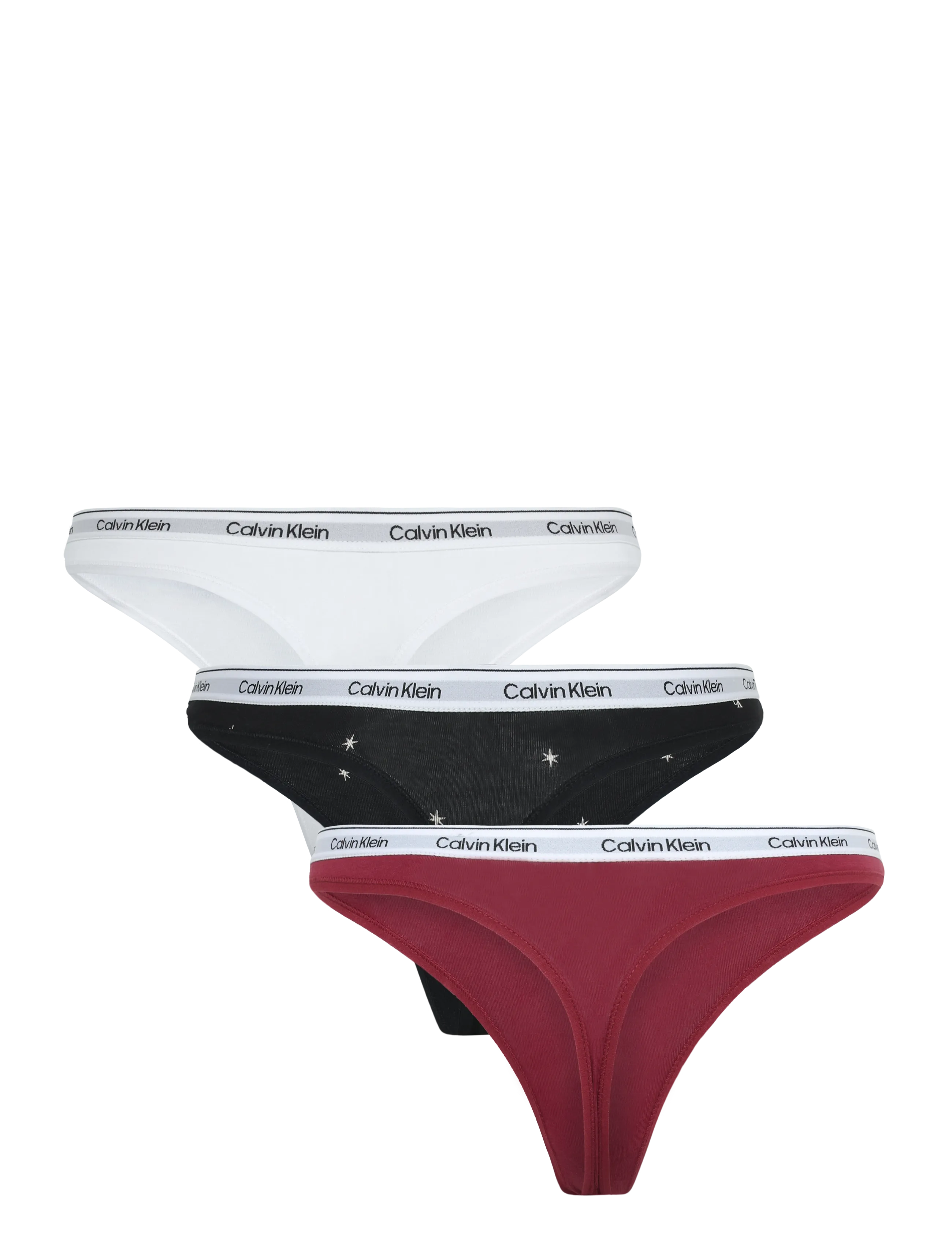 Calvin Klein - THONG 3PK - thongs - established red classic white seein - 2