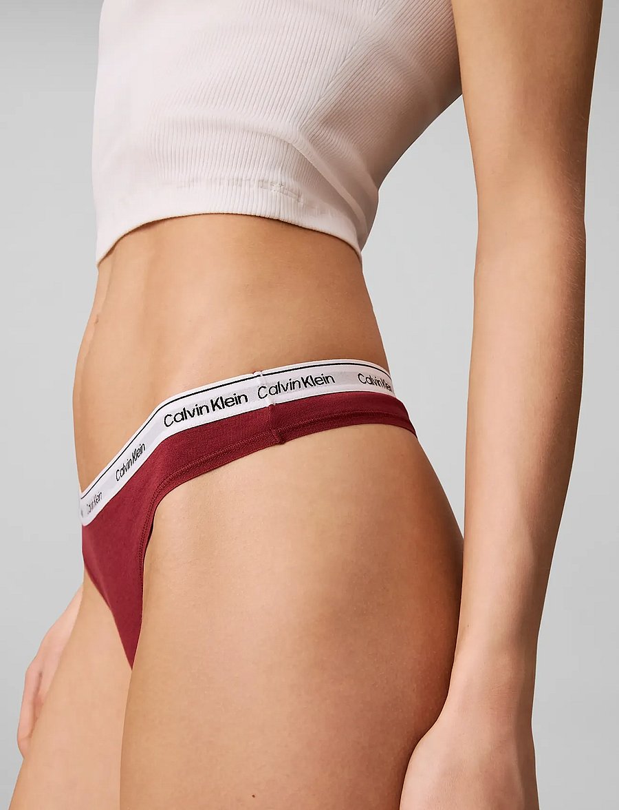 Calvin Klein - THONG 3PK - thongs - established red classic white seein - 5
