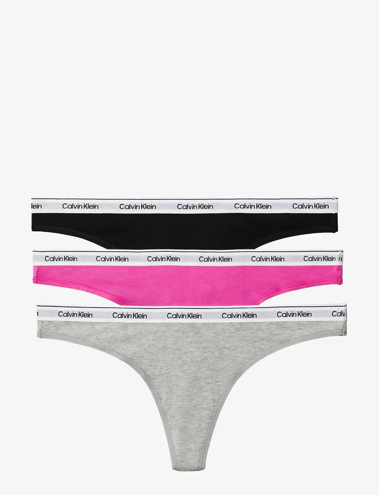 Calvin Klein - THONG 3PK - stringtrusser - black grey heather  stunning orchid - 1