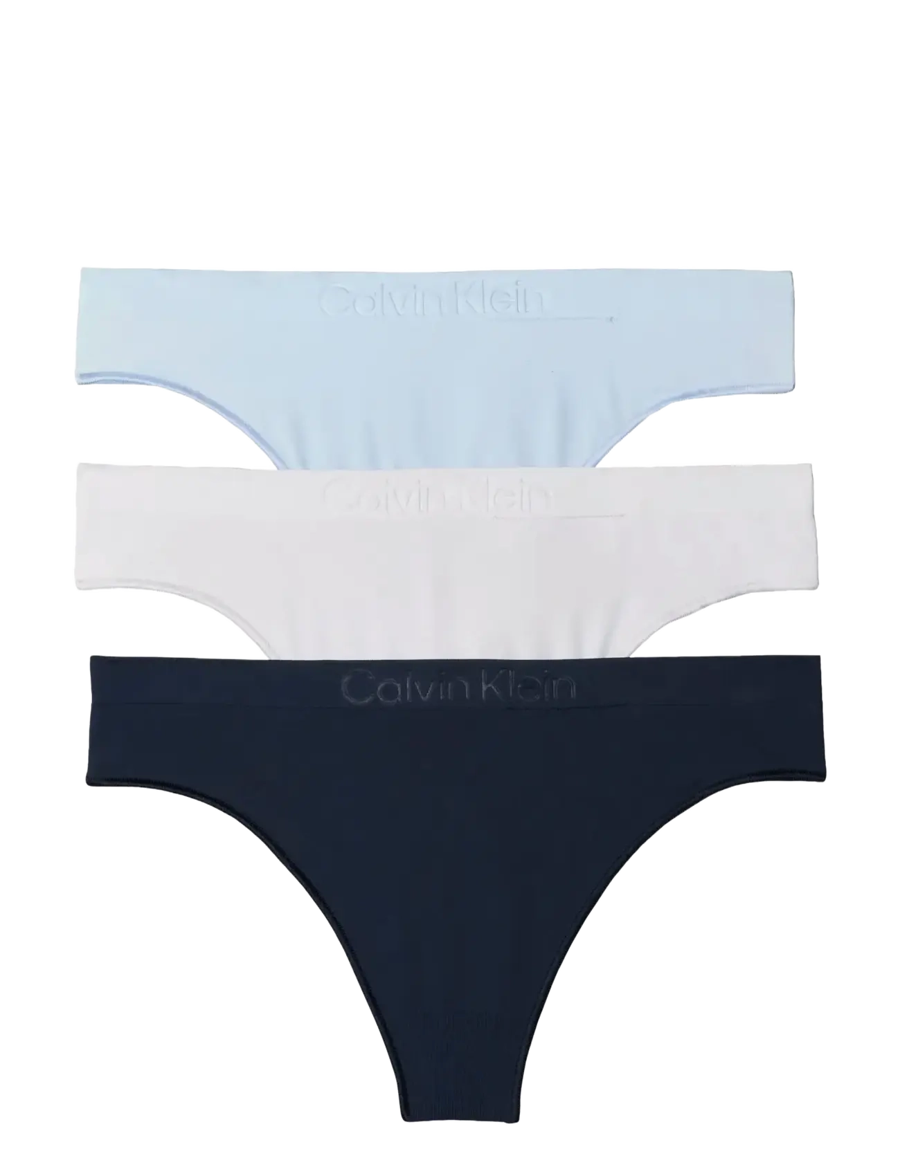 Calvin Klein THONG 3 PK - Stringid - SHORELINE  BREEZY BLUE  SILVER HAZE / multi