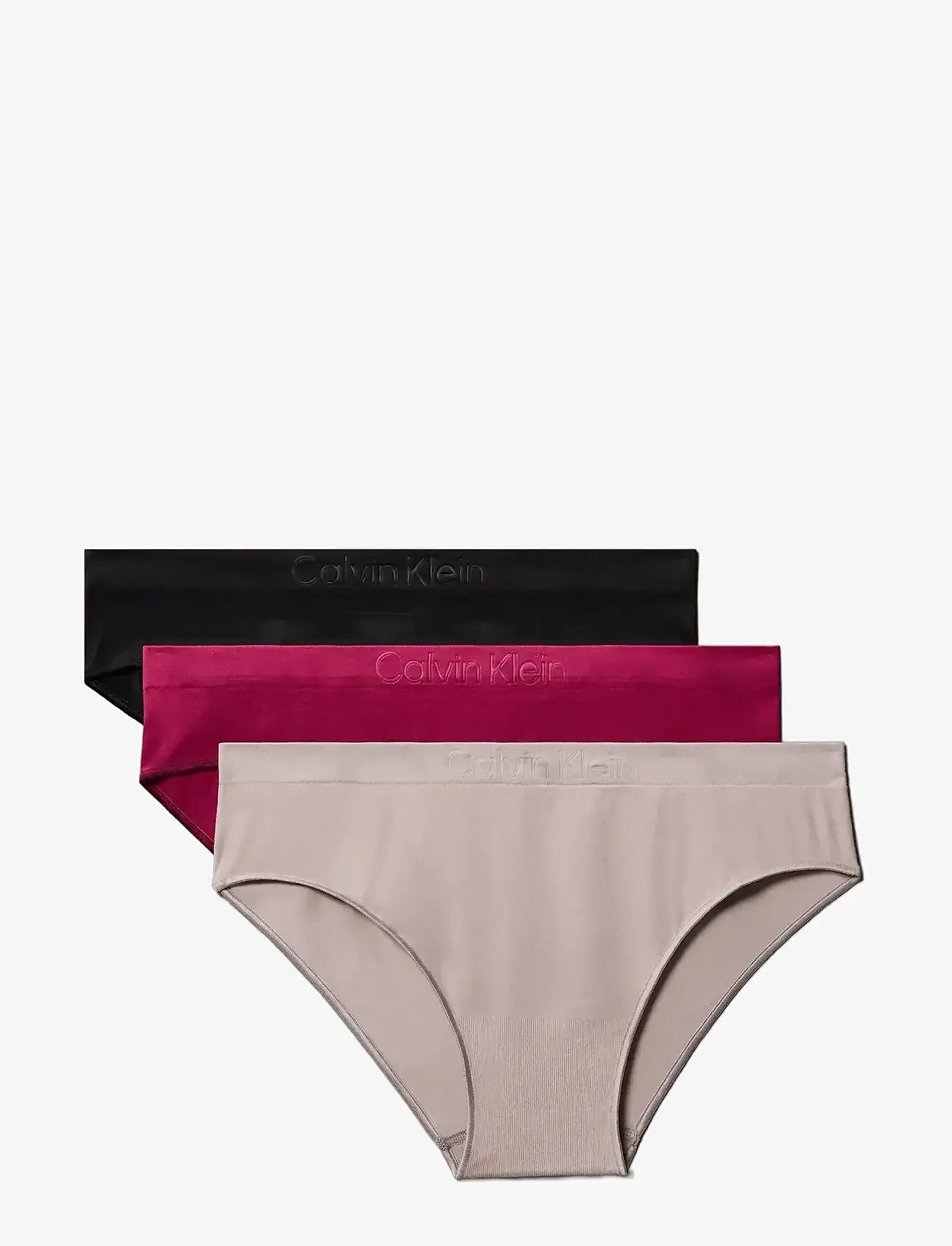 Calvin Klein - BIKINI 3 PK - bikinibriefs - black/mink/beet red - 0