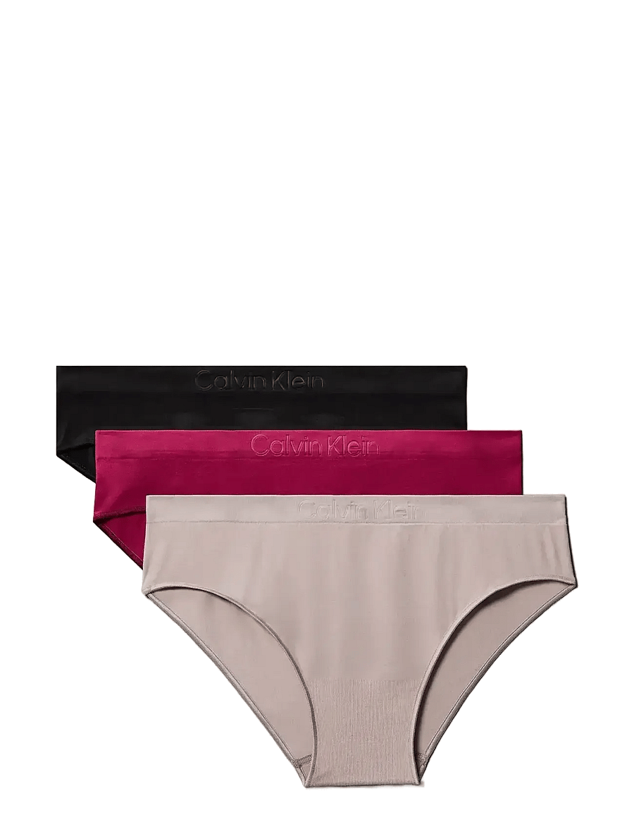 Calvin Klein - BIKINI 3 PK - püksikud - black/mink/beet red - 0