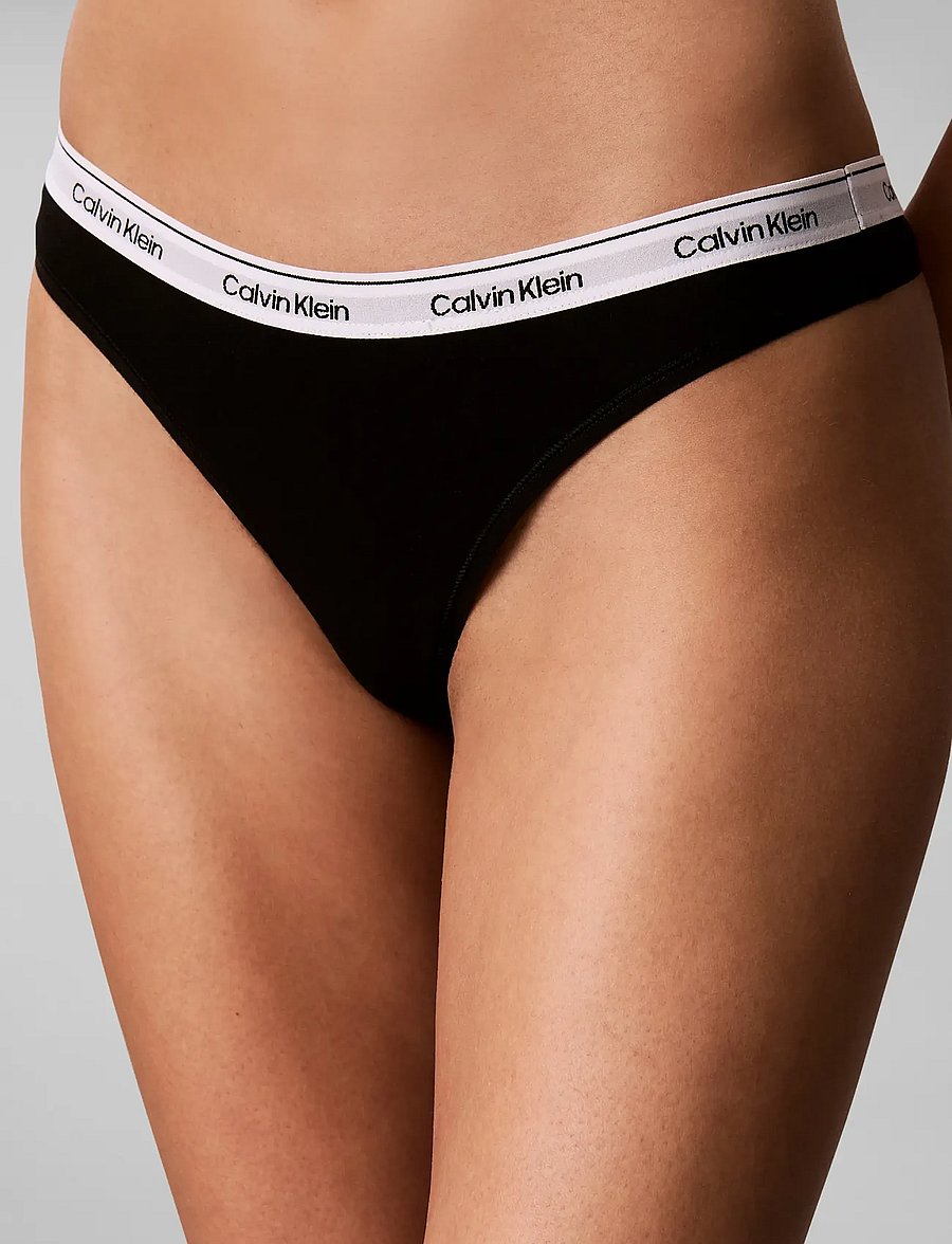 Calvin Klein - THONG 5 PK - stringtrusser - black grey heather argyle 25 establ - 2