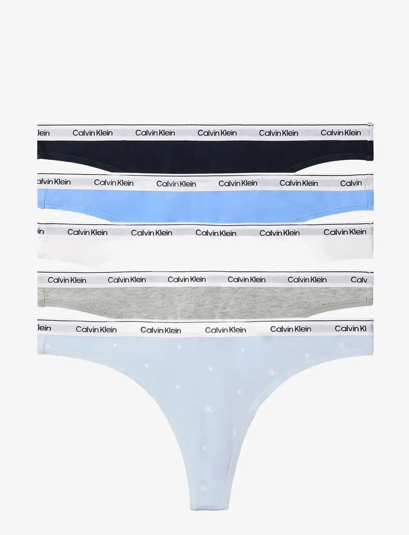 Calvin Klein - THONG 5 PK - stringid - shoreline  blue descent  white  gre - 1