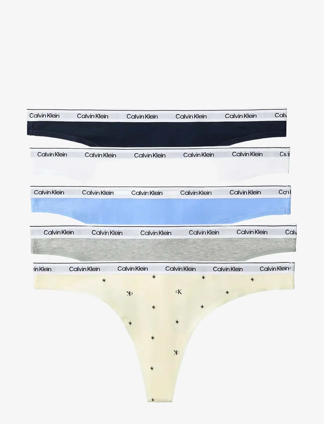 Calvin Klein - THONG 5 PK - stringtrusser - shoreline  blue descent  grey heath - 1