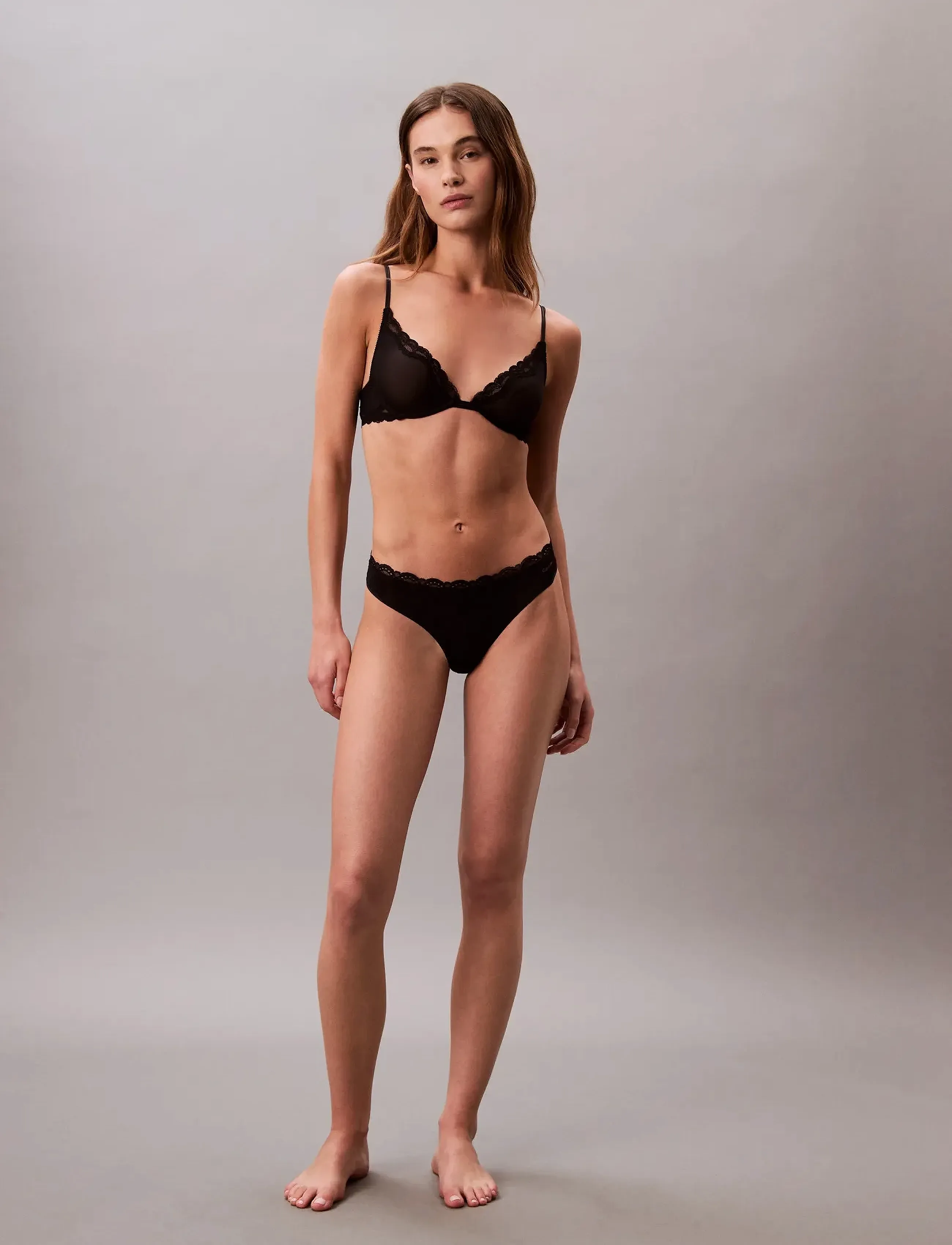 Calvin Klein - THONG 3PK - stringtrusser - black/white/moonlight jade - 2