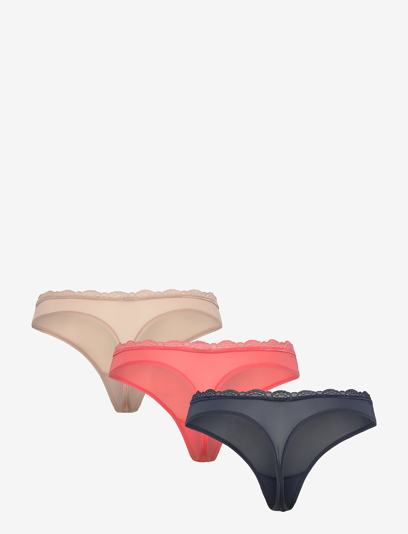 Calvin Klein - THONG 3PK - stringid - speakeasy/cedar/exquisite pink - 2