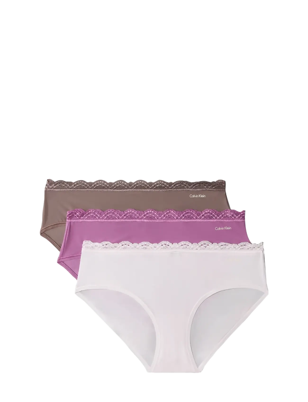 Calvin Klein HIPSTER 3PK - Säsongens färger - IRON  CRYSTAL BLUSH  DUSTY ORCHID / pink/rose
