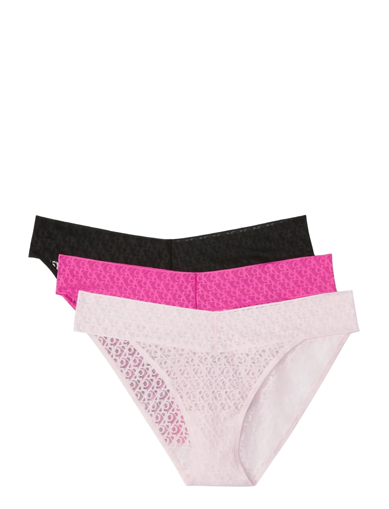 LOW RISE BIKINI 3PK - BLACK  CRADLE PINK  STUNNING ORCHID