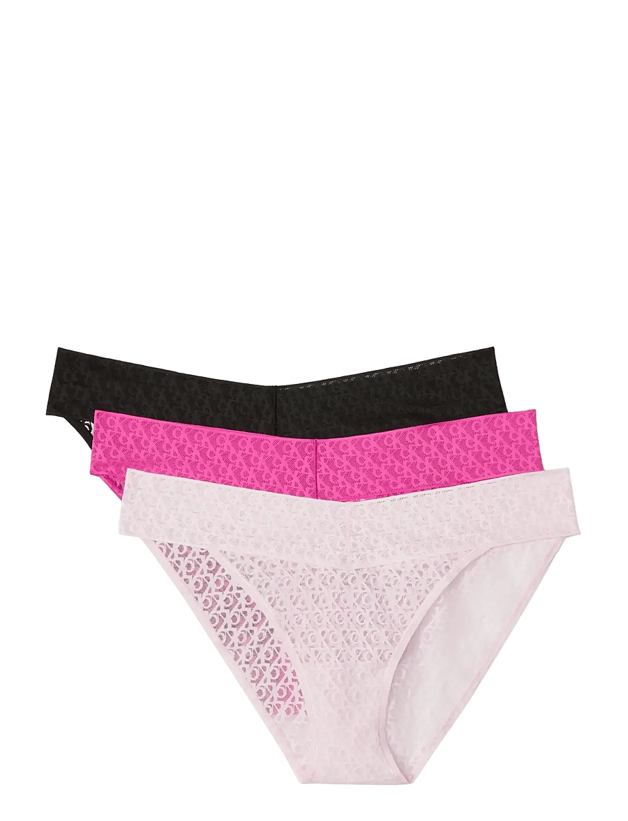 Calvin Klein - LOW RISE BIKINI 3PK - biksītes - black cradle pink stunning orchid - 1