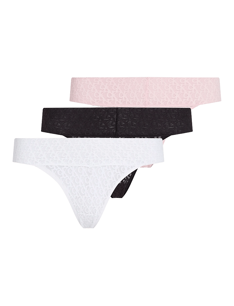 Calvin Klein - LOW RISE BIKINI 3PK - briefs - black/classic white/buff pink - 0