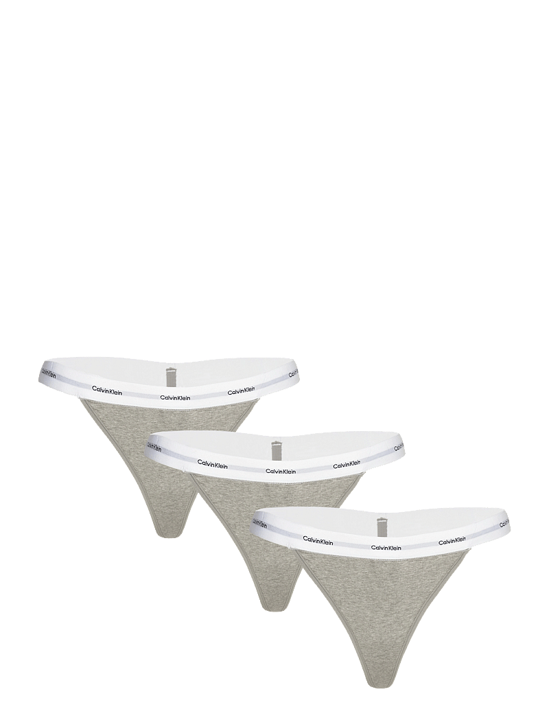 Calvin Klein - STRING THONG 3PK - stringtrosor - gry hther/gry hther/gry hther - 1