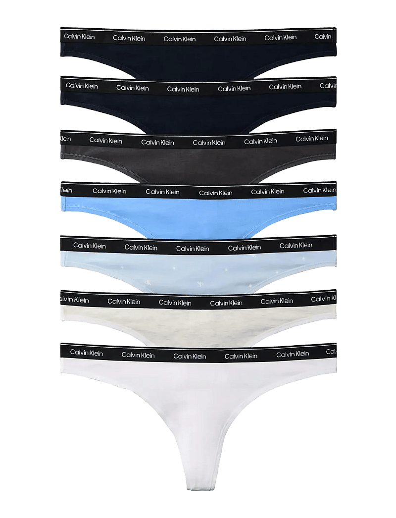 Calvin Klein - THONG 7 PK - stringtrosor - shrln shrln sngstrs brzybl snwhthr - 1