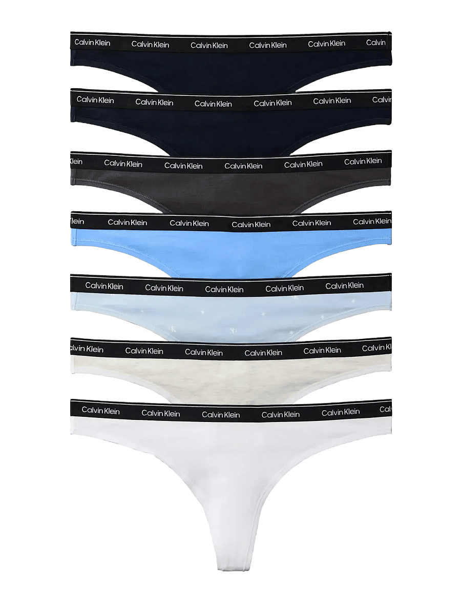Calvin Klein - THONG 7 PK - tangas - shrln shrln sngstrs brzybl snwhthr - 1
