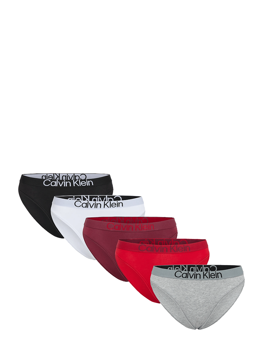 Calvin Klein - BIKINI 5PK - briefs - black grey heather established red - 1