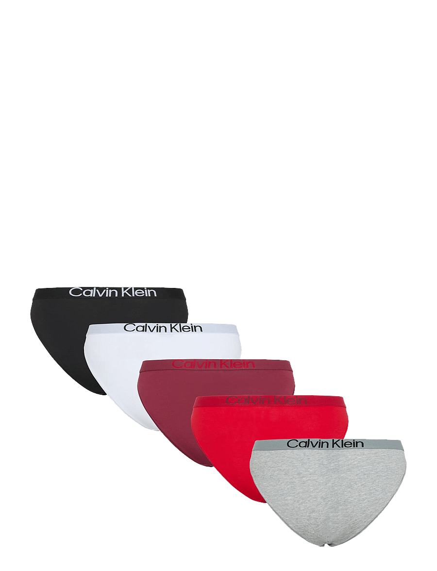 Calvin Klein - BIKINI 5PK - briefs - black grey heather established red - 2