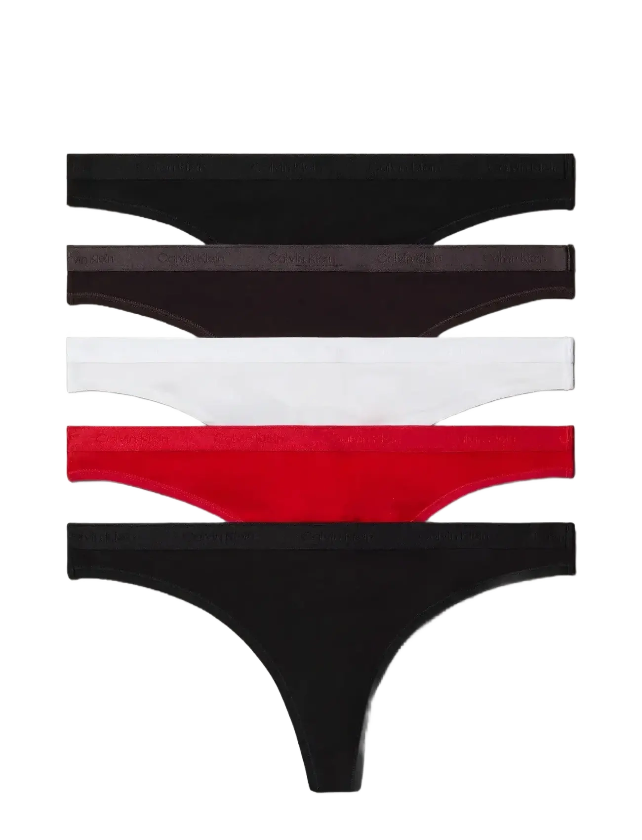 Calvin Klein - THONG 5 PK - black black adrenaline rush dark be - 1
