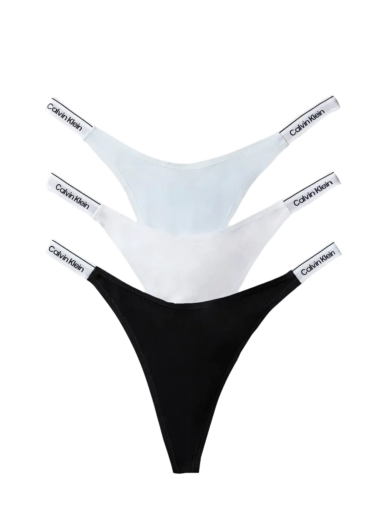 Calvin Klein DIPPED THONG 3PK - Slips - BLACK CLASSIC WHITE PLEIN AIR / multi