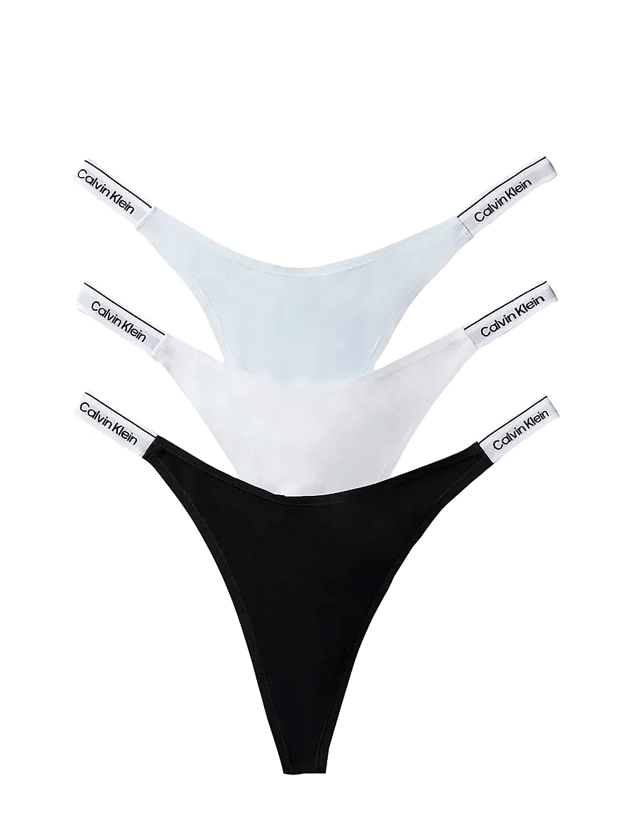 Calvin Klein - DIPPED THONG 3PK - strings - black classic white plein air - 1