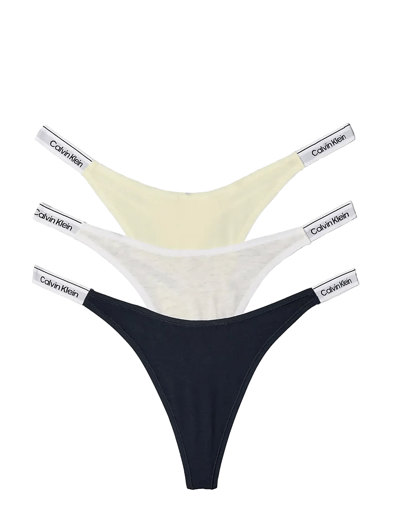 Calvin Klein - DIPPED THONG 3PK - thongs - shoreline snow heather pear sorbe - 1