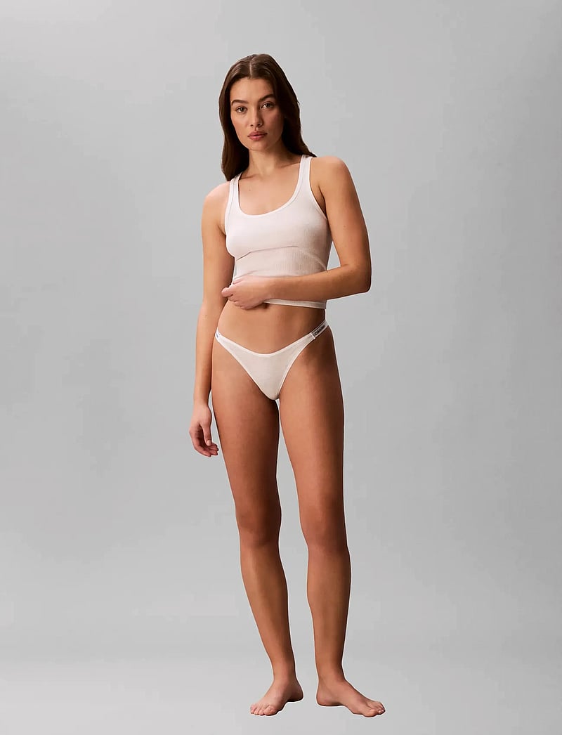 Calvin Klein - DIPPED THONG 3PK - thongs - shoreline snow heather pear sorbe - 0