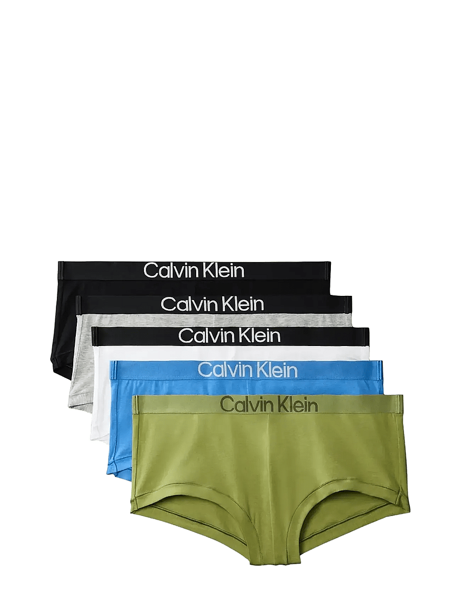 Calvin Klein - BOYSHORT 5PK - hipster & boxershorts - black poseidon blue grey heather cl - 1