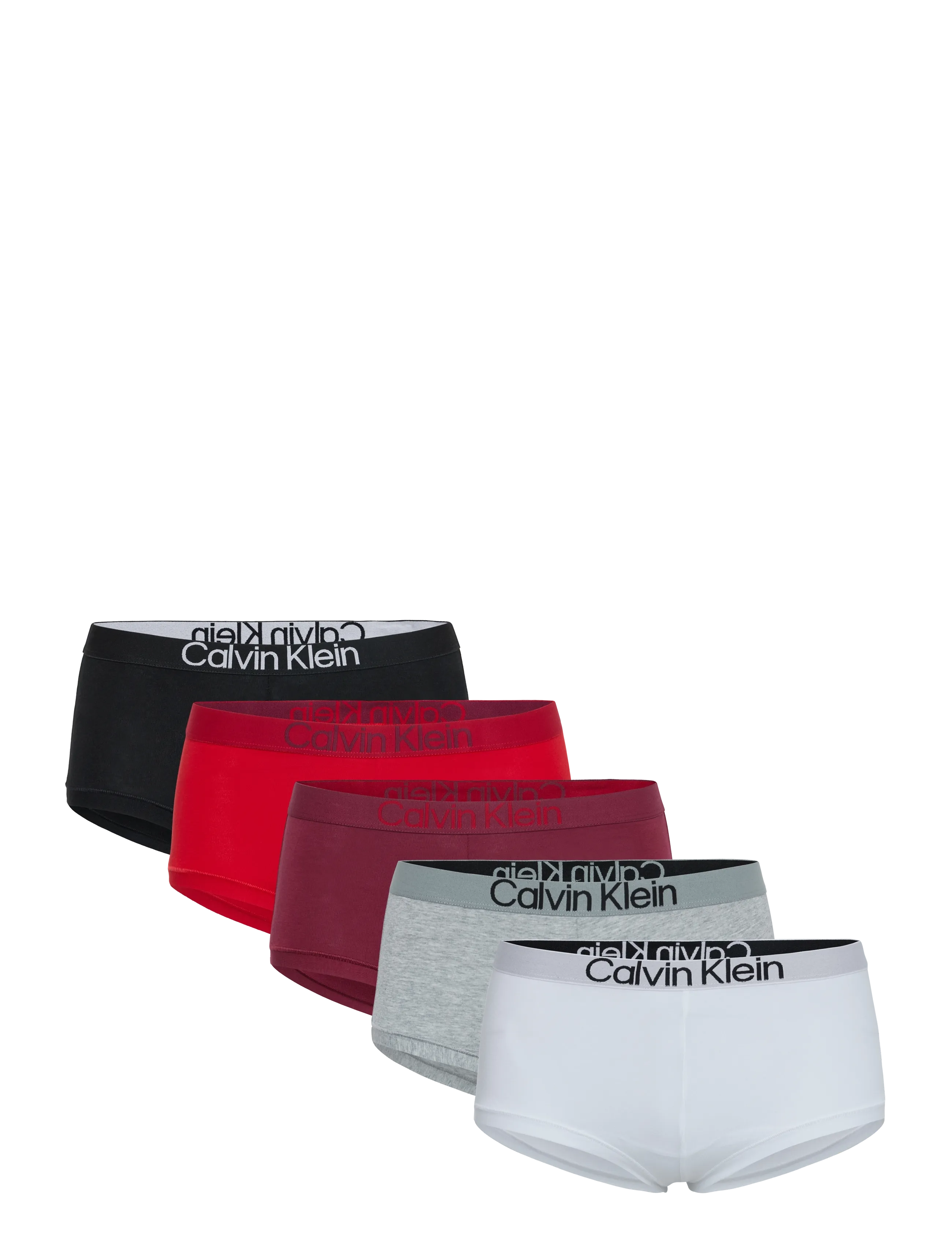Calvin Klein - BOYSHORT 5PK - hipsters & hotpants - black  grey heather established red - 1