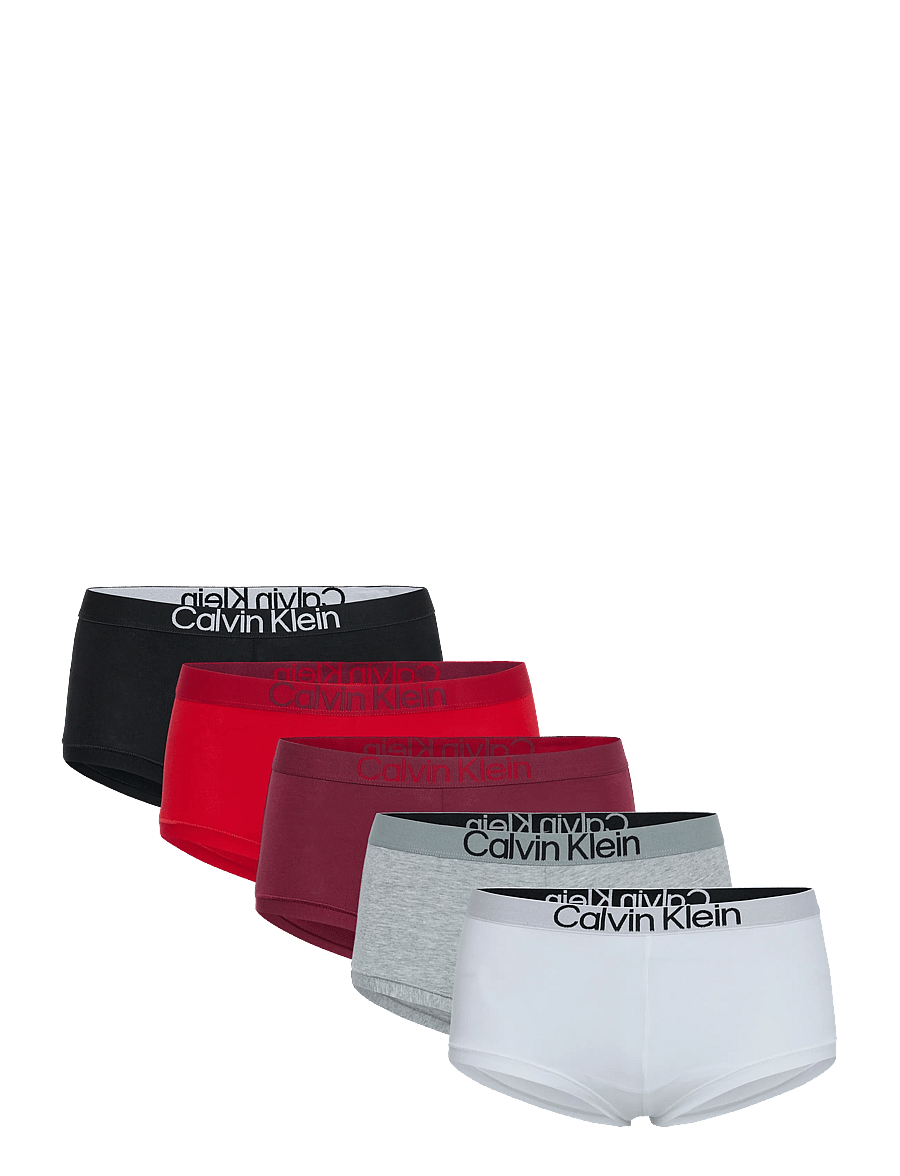 Calvin Klein - BOYSHORT 5PK - hipsters & hotpants - black grey heather established red - 1