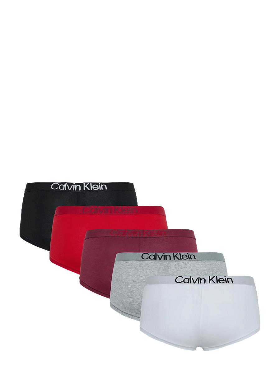 Calvin Klein - BOYSHORT 5PK - hipsters & hotpants - black grey heather established red - 2