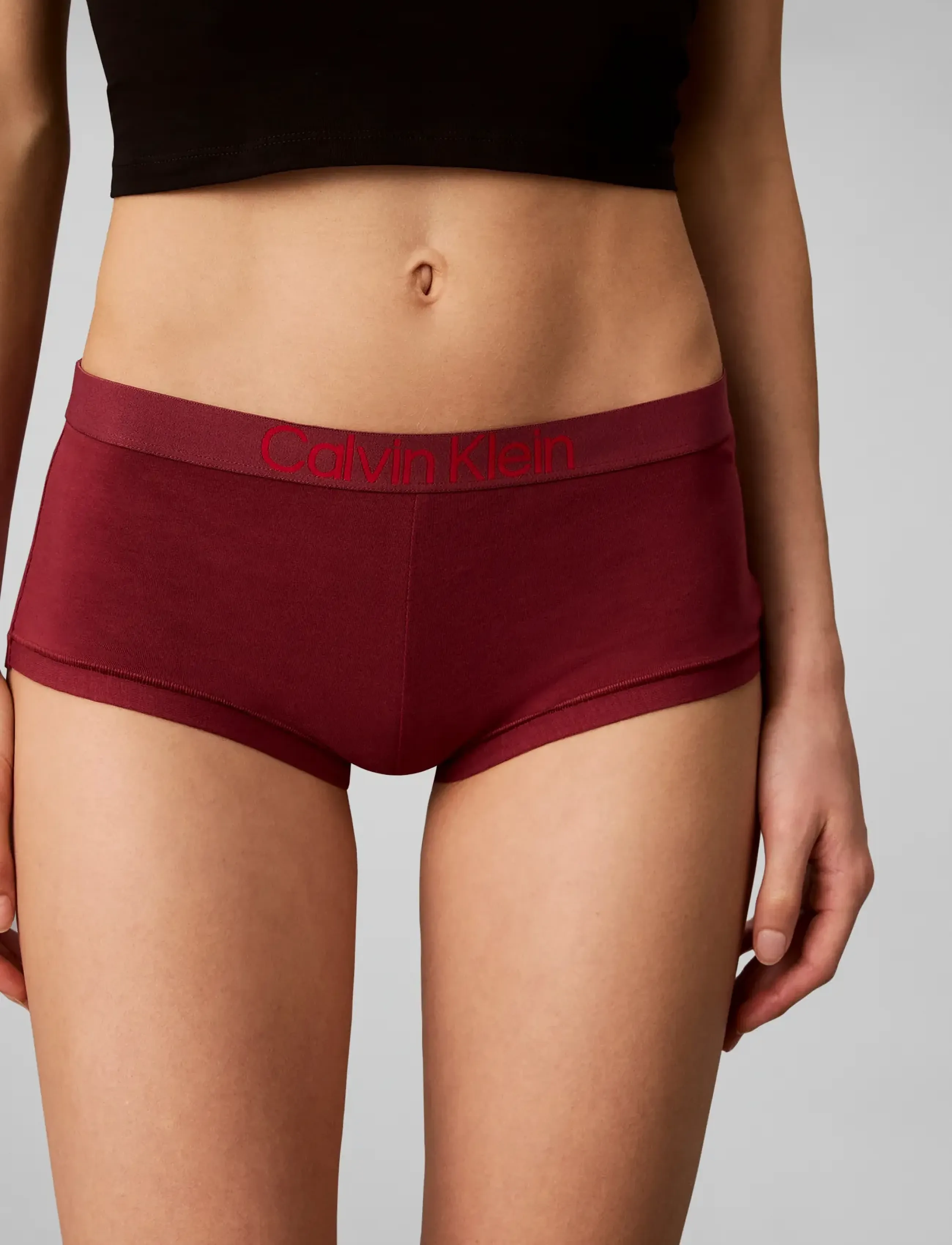 Calvin Klein BOYSHORT 5PK - Calvin Klein - BLACK  GREY HEATHER ESTABLISHED RED / multi