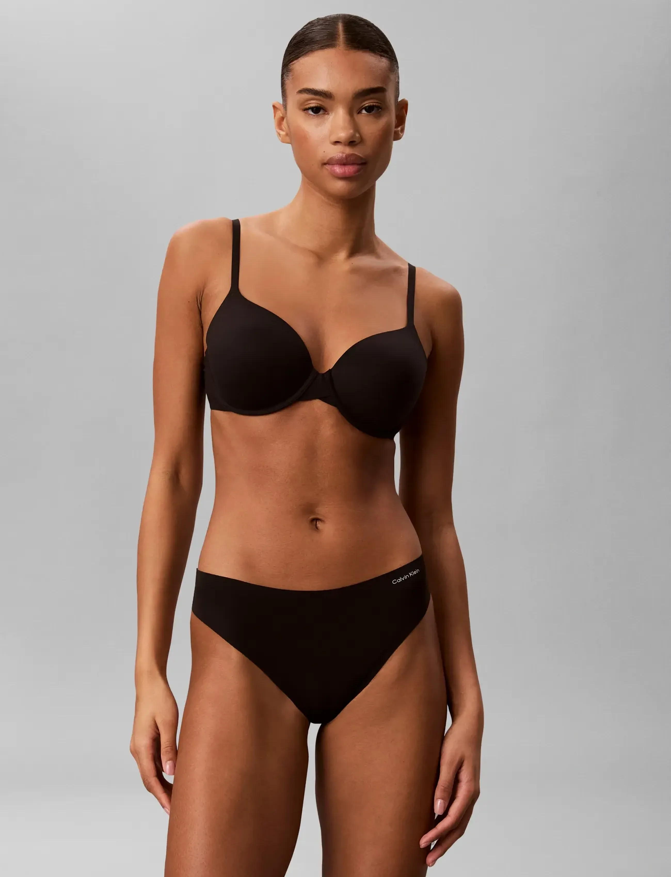 Calvin Klein Thong 3Pk, L, Panties, Schwarz - Thong, Frauen