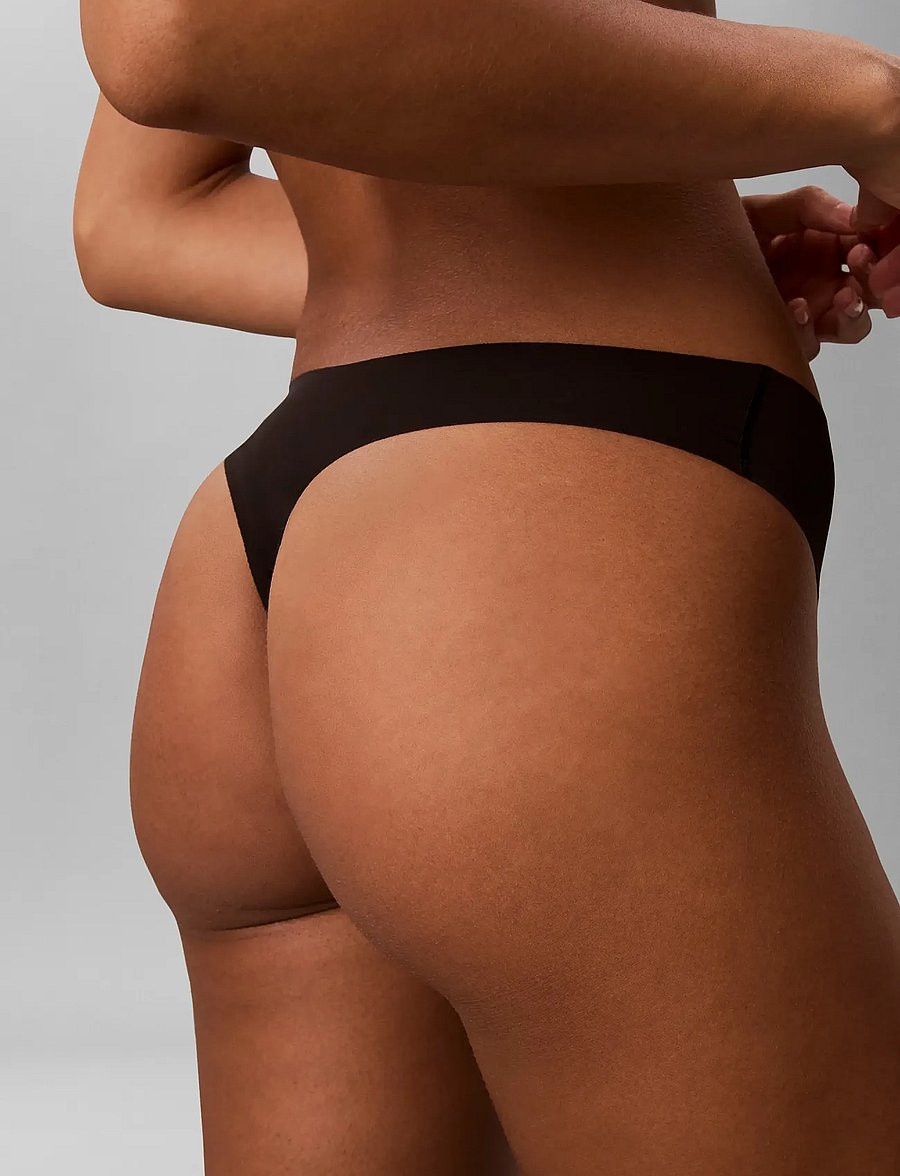 Calvin Klein - THONG 3PK - black black black - 4