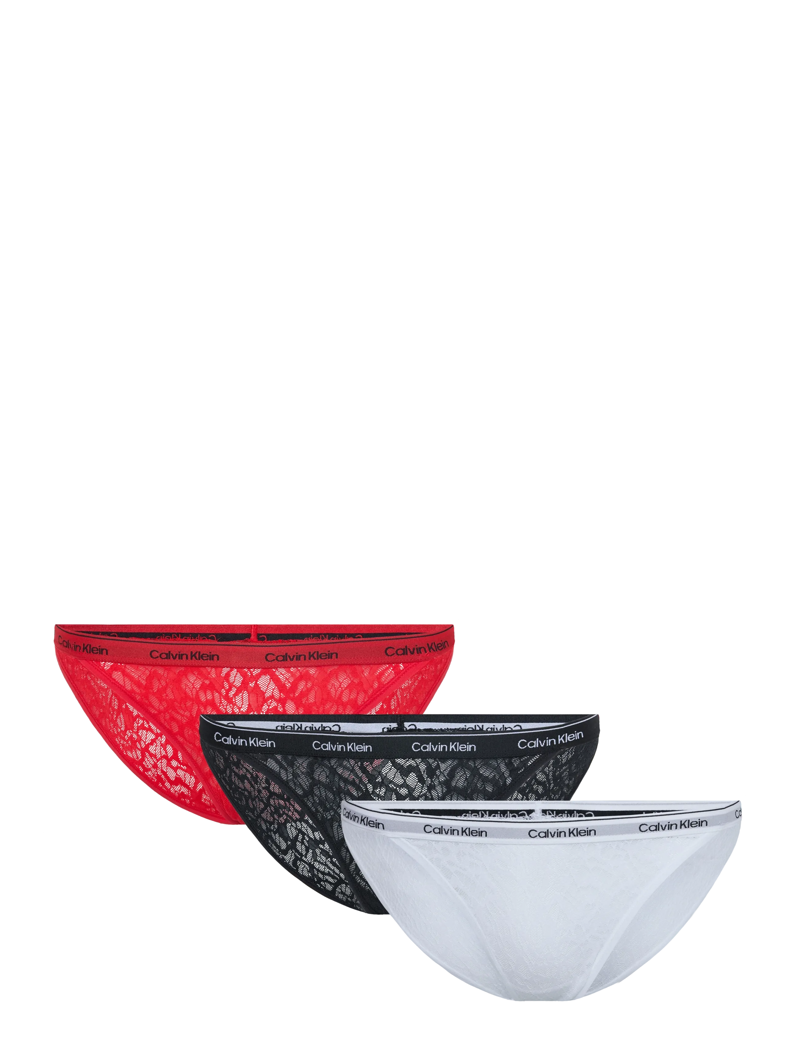 Calvin Klein BIKINI 3PK - Calvin Klein - BLACK CLASSIC WHITE GOJI BERRY / black
