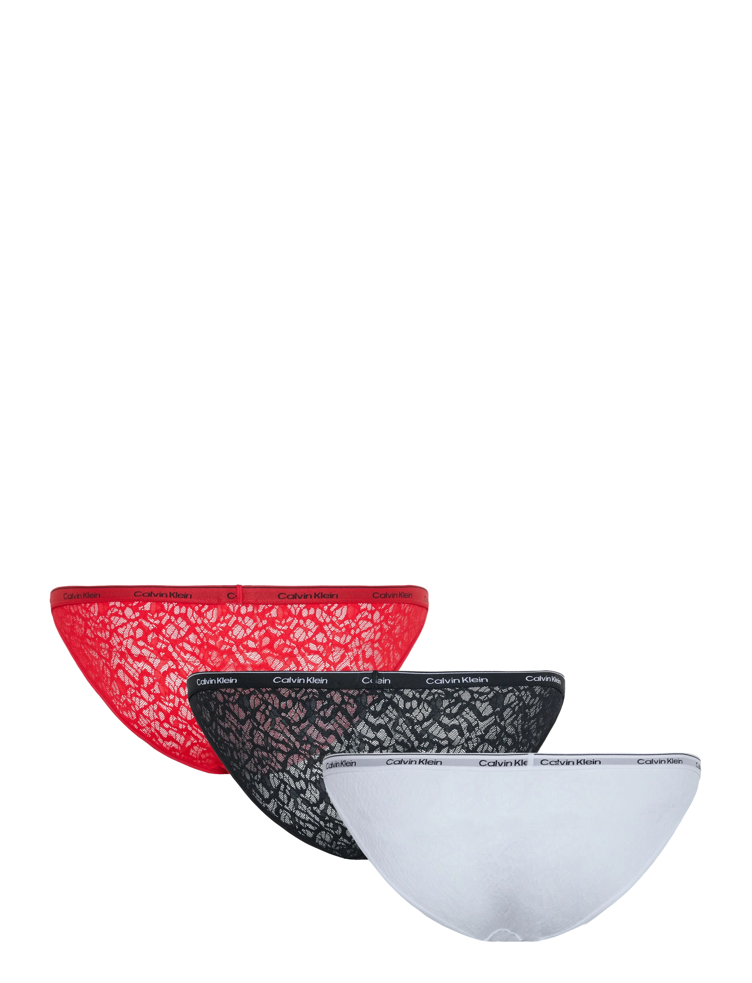 Calvin Klein - BIKINI 3PK - briefs - black classic white goji berry - 1