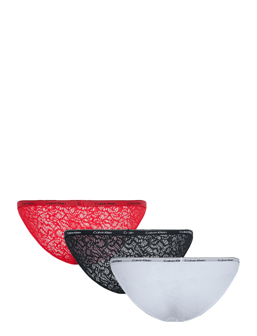 Calvin Klein - BIKINI 3PK - briefs - black classic white goji berry - 1