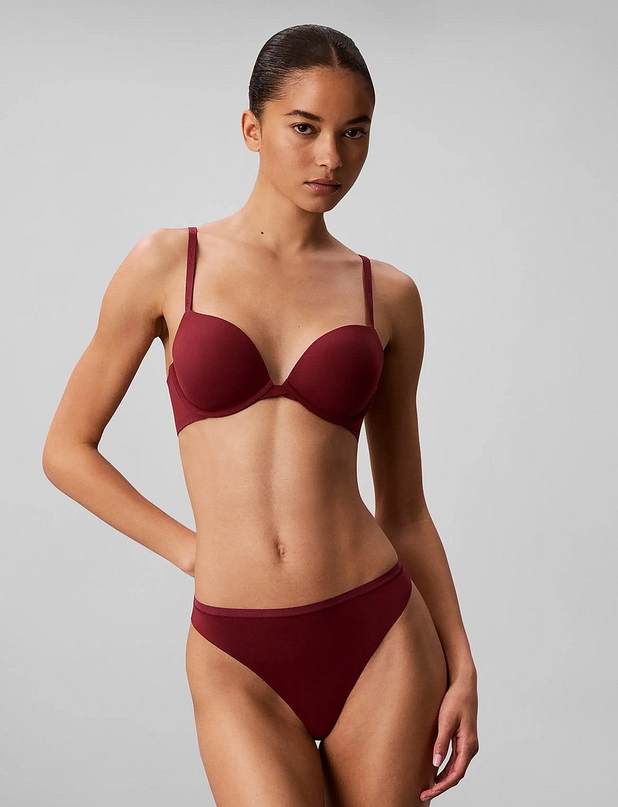 Calvin Klein - PUSH UP PLUNGE - push up bh'er - established red - 3