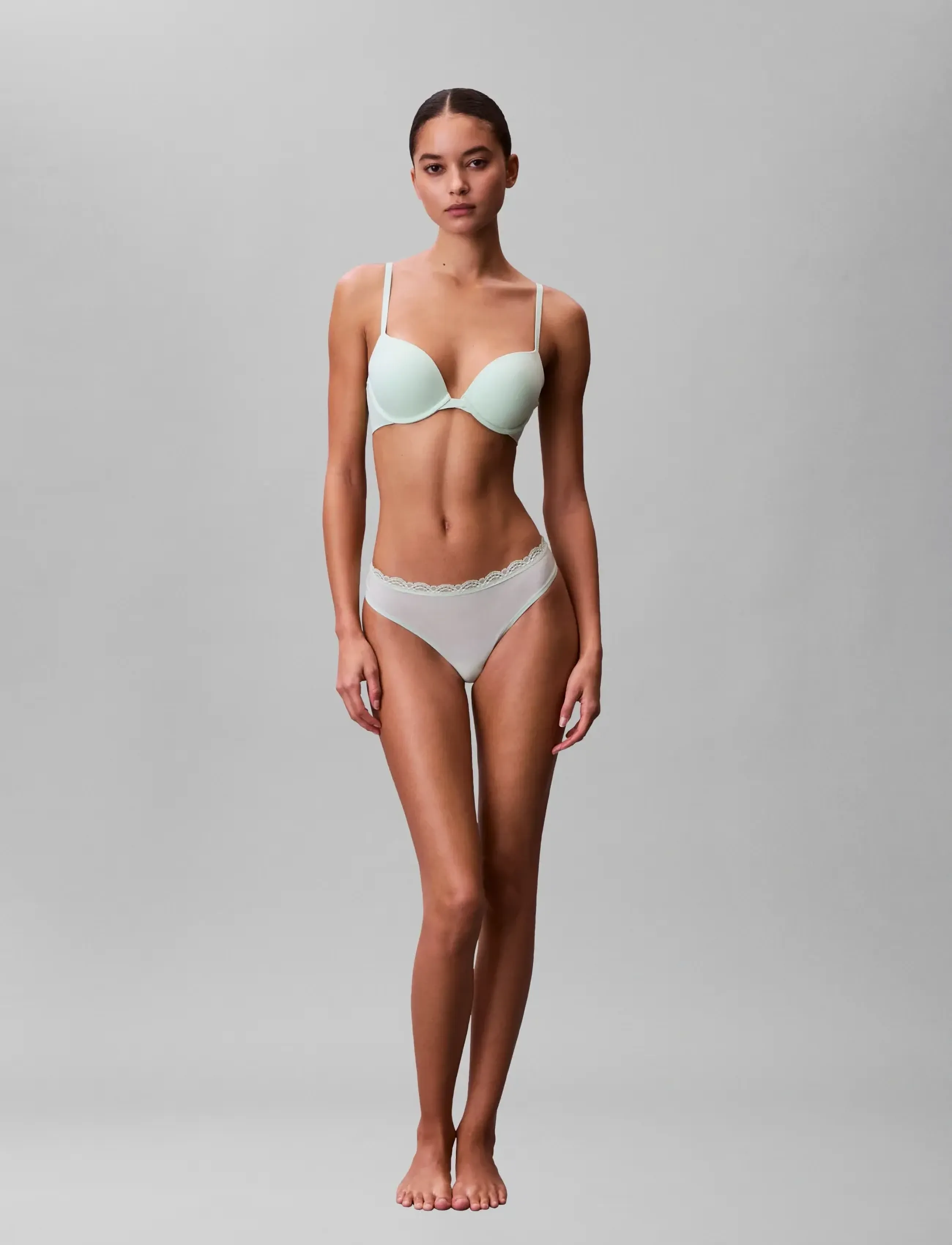 Calvin Klein Push Up Plunge, 75 C, Bras & Oberteile, Grün - Bras, Frauen