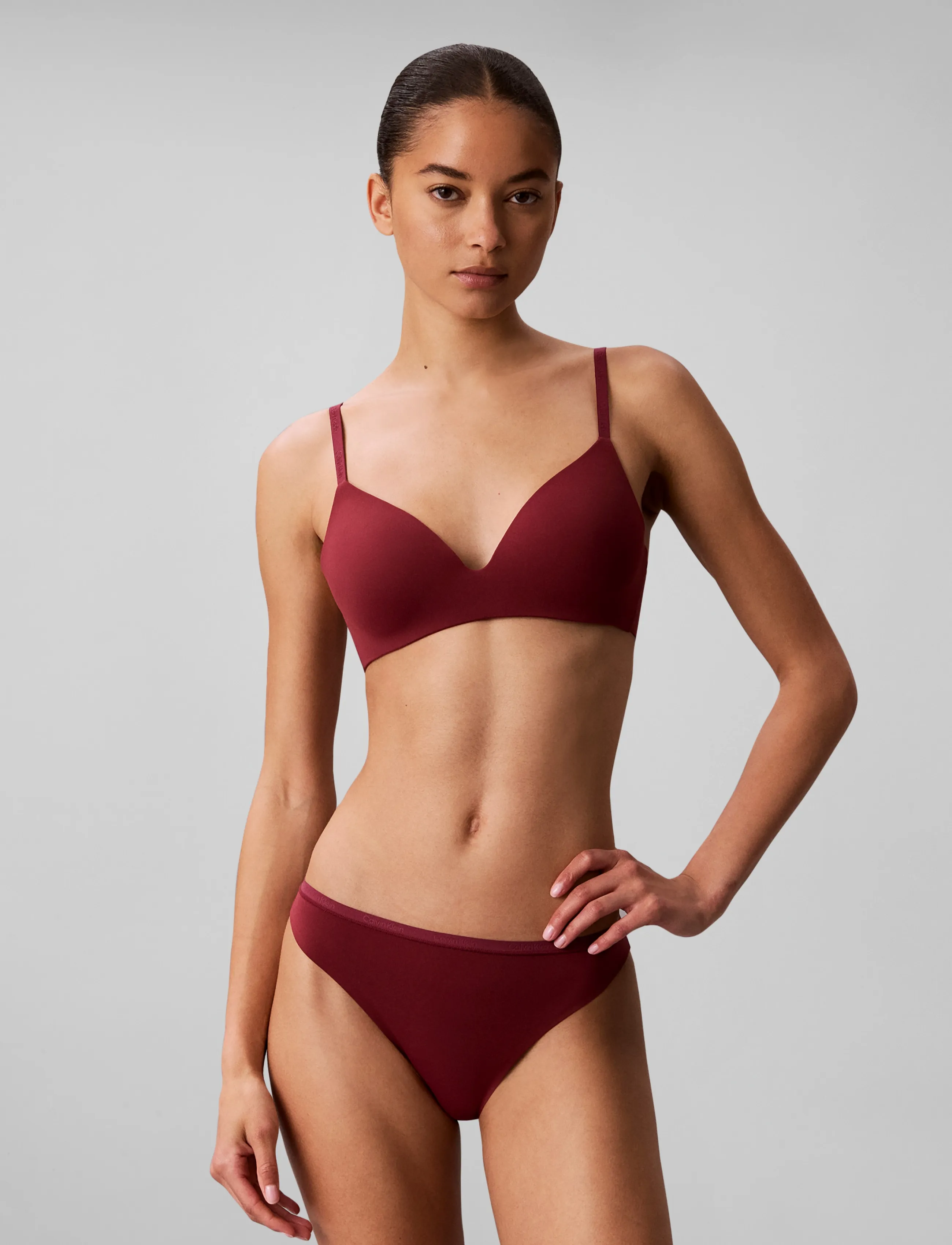 Calvin Klein - WIRE FREE T SHIRT BRA - t-shirt bh'er - established red - 3