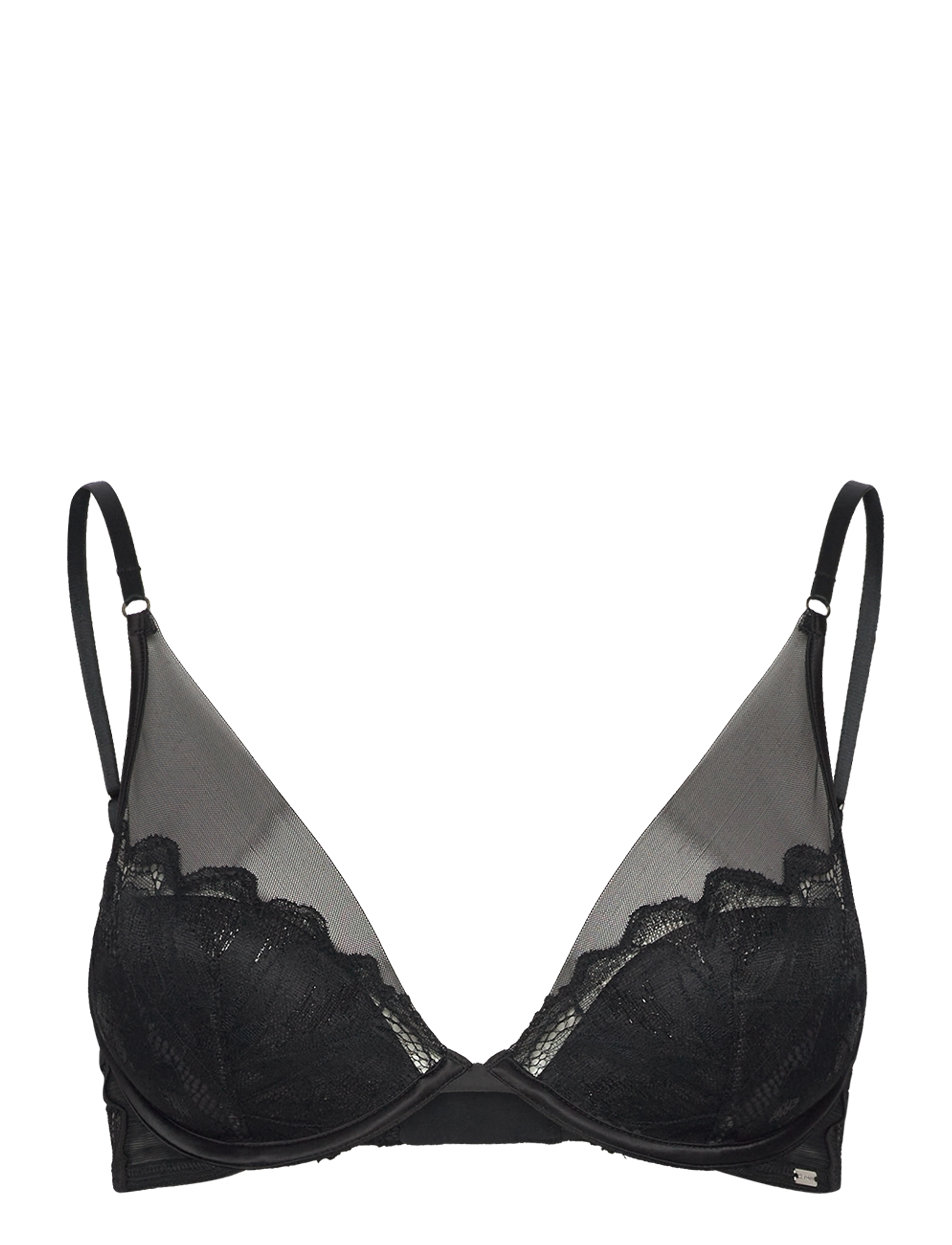 Calvin Klein LIGHTLY LINED PLUNGE - BH'er - BLACK / black