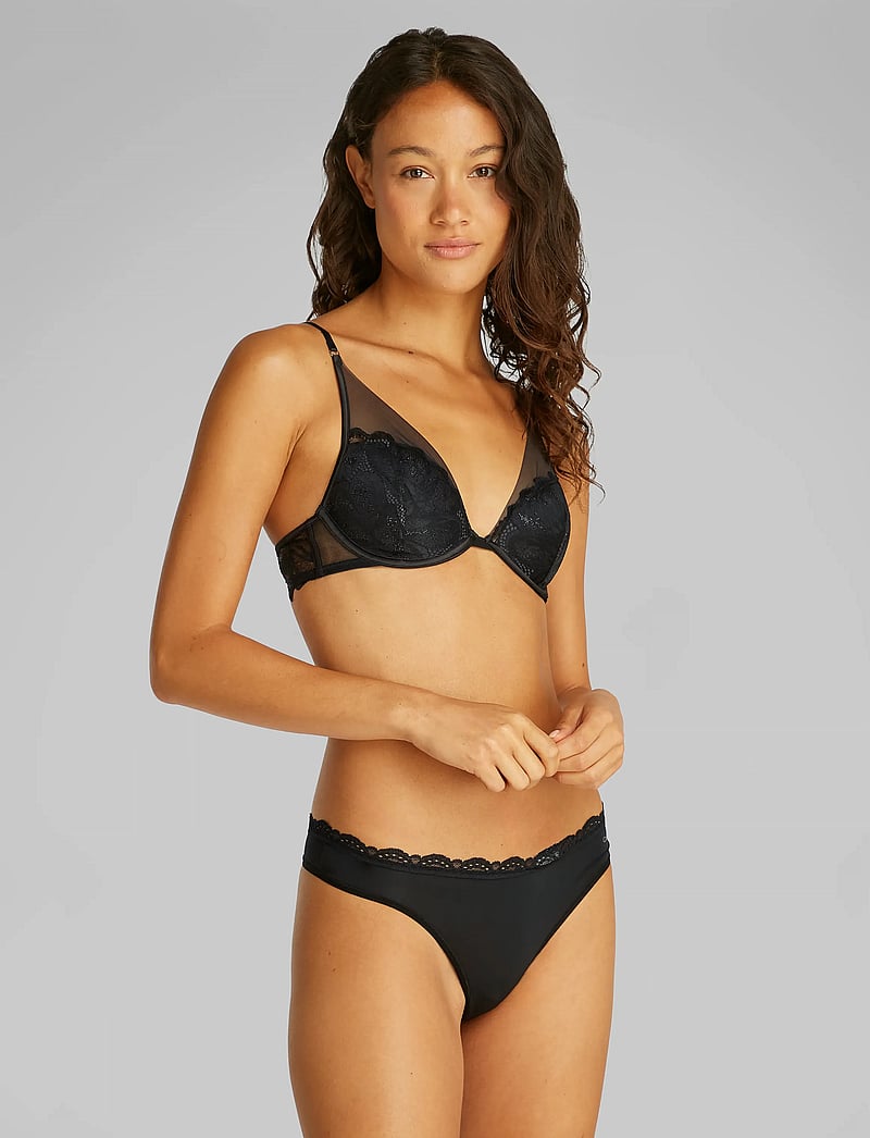 Calvin Klein - LIGHTLY LINED PLUNGE - plunge bras - black - 4