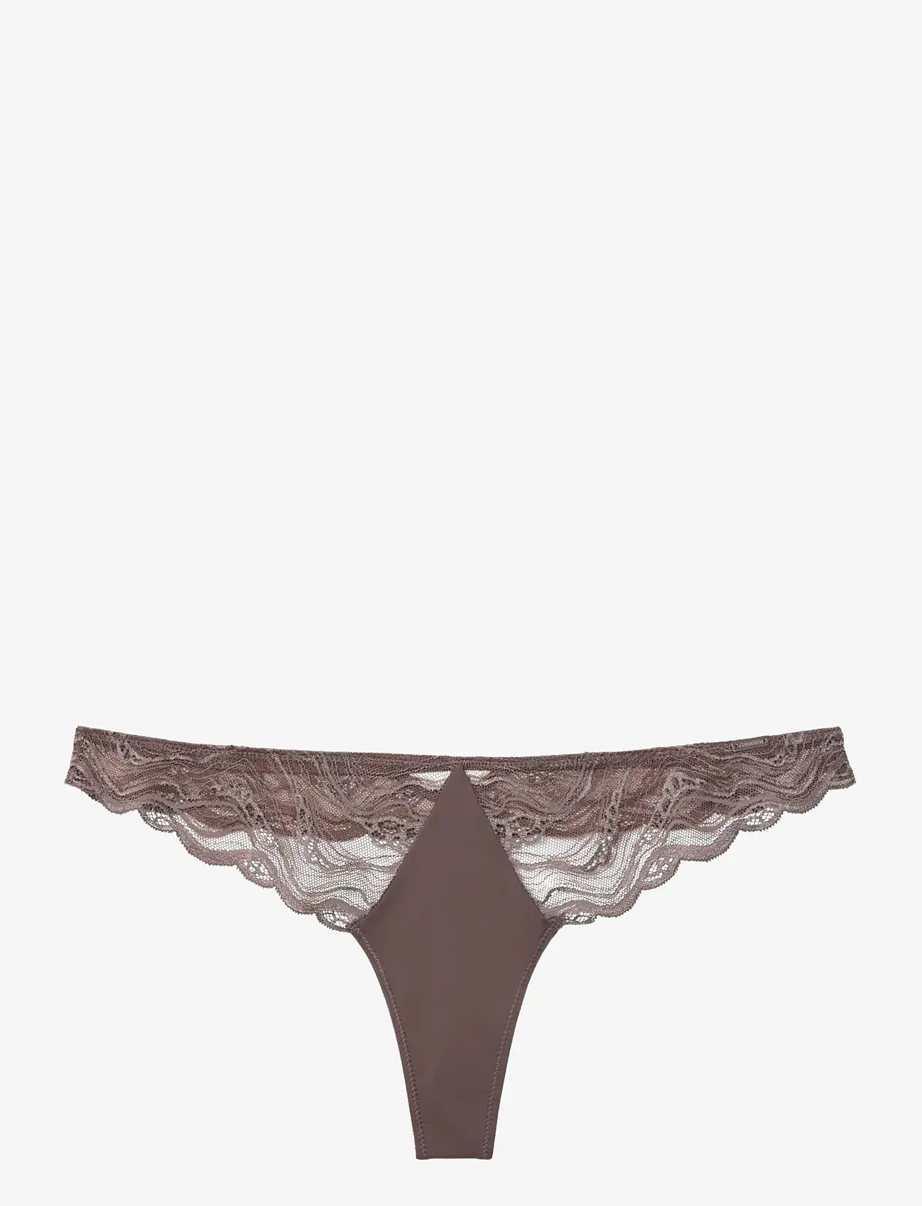 Calvin Klein - THONG - laveste priser - botanical brown - 1