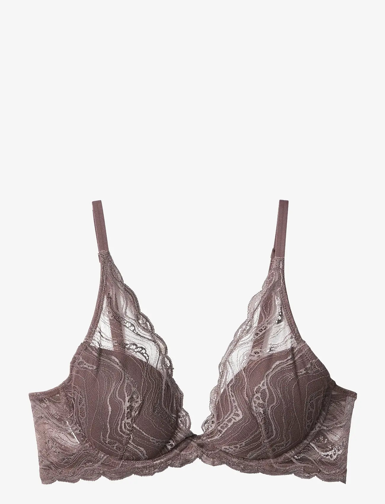 Calvin Klein - LIGHTLY LINED PLUNGE - plunge bhs - botanical brown - 1